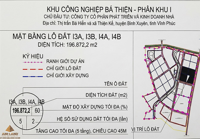 Chuyển nhượng 19ha đất KCN Bá Thiện (Lô Phi Long), Vĩnh Phúc - Sẵn mặt bằng, Xây ngay - Giá 190$/m2