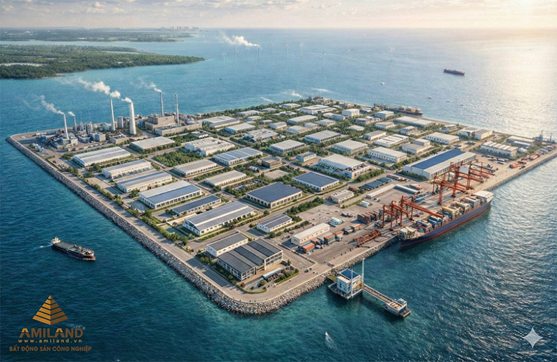 Đề xuất bổ sung khu công nghiệp lấn biển tại xã Đất Mũi. Ảnh minh họa