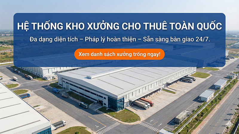 Cho thuê kho xưởng công nghiệp