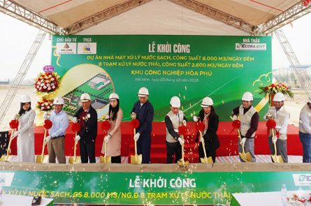 KCN Hòa Phú bứt tốc hạ tầng: Khởi công tổ hợp cấp thoát nước hiện đại