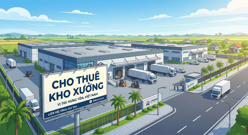 Cho thuê kho xưởng ở Hưng Yên - AMILAND
