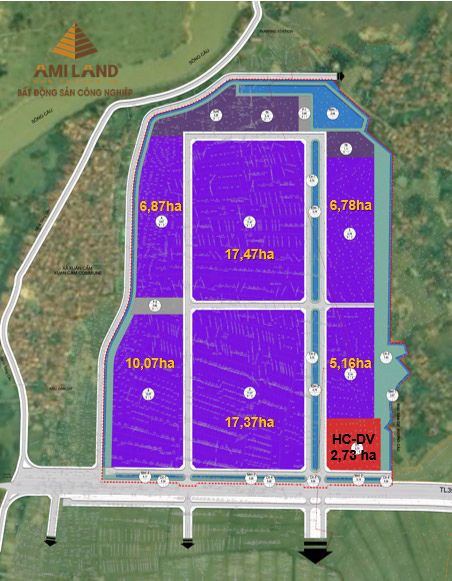 Sơ đồ quy hoạch chi tiết KCN Xuân Cẩm Hương Lâm