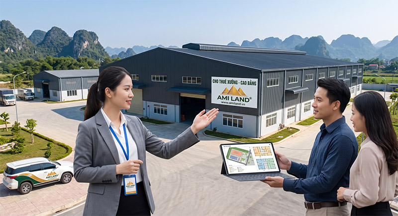 Cho thuê kho xưởng Cao Bằng kết cấu đạt chuẩn bến bãi container ra vào