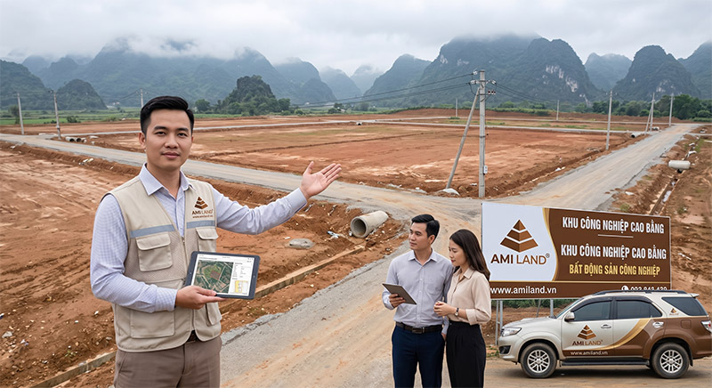 Chuyển nhượng đất khu công nghiệp Cao Bằng mặt bằng sạch san nền phẳng