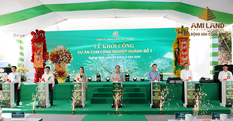 Lễ khởi công dự án Cụm công nghiệp Hoành Bồ 1 quy mô hơn 1400 tỷ tại Quảng Ninh