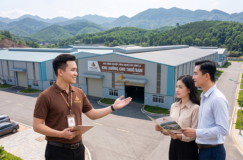 Cho thuê kho xưởng nhà xưởng xây sẵn đạt chuẩn tại KCN Sơn La amiland.vn