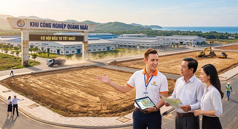 Chuyển nhượng đất sạch công nghiệp hạ tầng hoàn thiện tại Quảng Ngãi amiland.vn