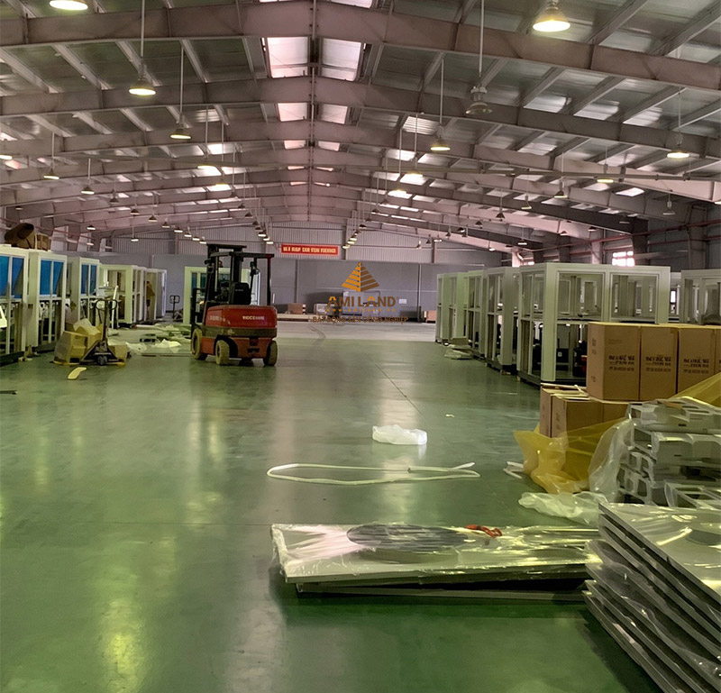 Khối nhà xưởng sản xuất chính 3507m2 tại KCN Đồng Văn 4 amiland