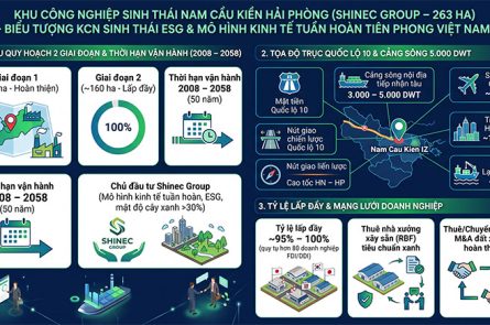 KCN Nam Cầu Kiền: KCN Sinh thái Tiêu chuẩn ESG 263ha tại Thủy Nguyên