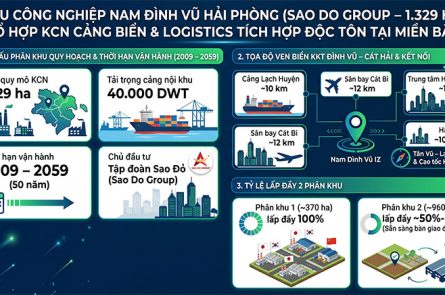 KCN Nam Đình Vũ: KCN Cảng biển & Logistics 1.329ha tại Hải Phòng