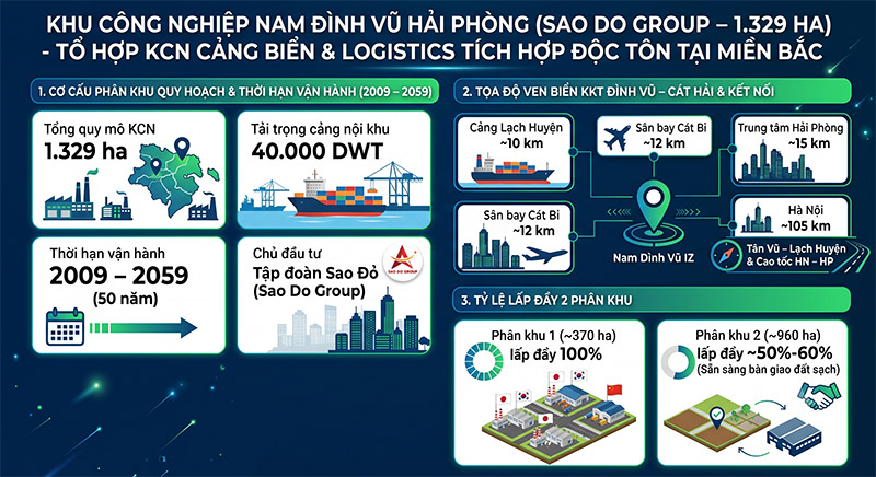 Khu cong nghiep Nam Dinh Vu Hai Phong quy mo 1329ha amiland.vn