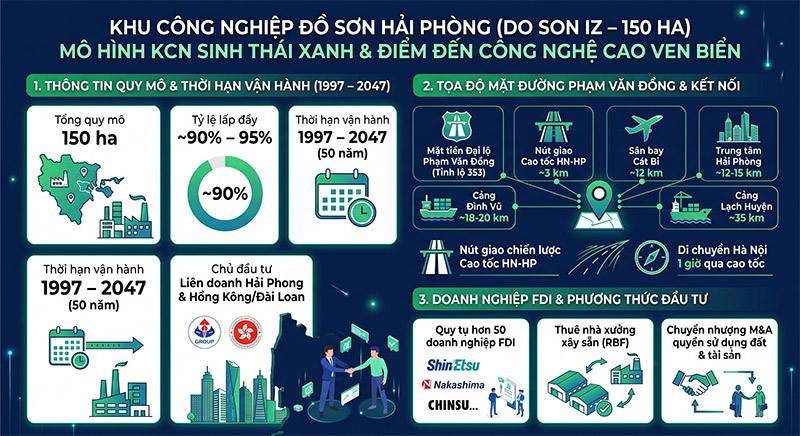 Khu cong nghiep Do Son Hai Phong mat tien duong Pham Van Dong amiland.vn