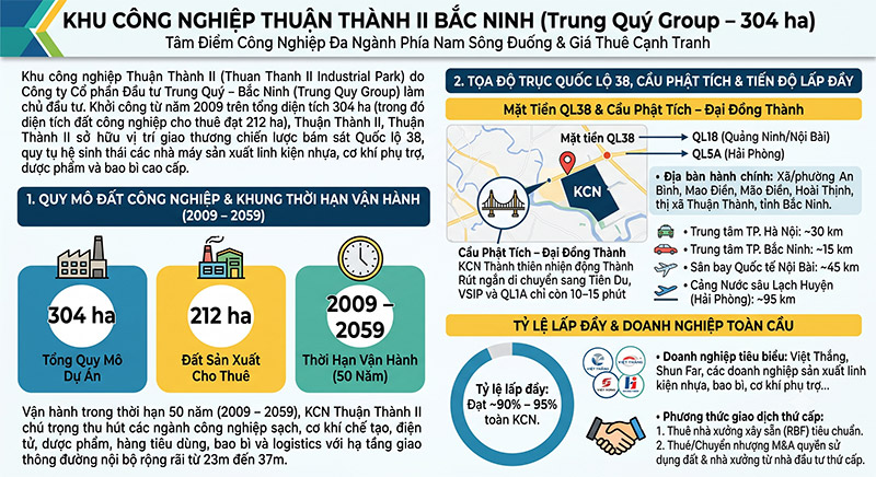Khu cong nghiep Thuan Thanh 2 Bac Ninh QL38 Ha tang Trung Quy amiland.vn