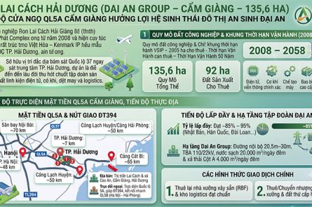 KCN Lai Cách Hải Dương Vị trí Mặt tiền QL5A, Hạ tầng Đại An 135ha
