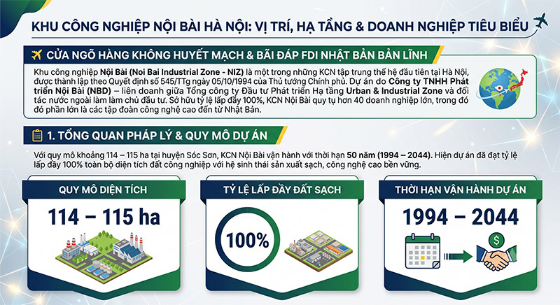 Khu công nghiệp Nội Bài Sóc Sơn: Hạ tầng đồng bộ, 100% lấp đầy